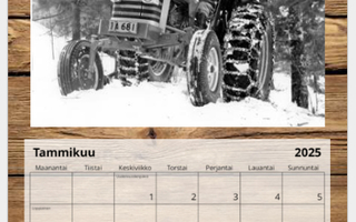 Uusi 2025 Massey Ferguson traktori seinäkalenteri koko A4