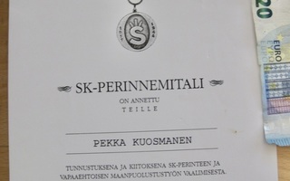 VANHA Luovari Suojeluskunta Perinnemitali 1917-1994