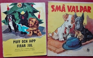Bilderböcker (vintage) Små valpar/Puff och Japp kuvakirjat