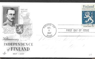 USA - Mannerheim FDC 1967