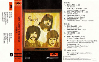 Sweet – Cut Above The Rest C-kasetti