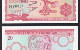 Burundi 20 Francs v.2007 UNC P-27d
