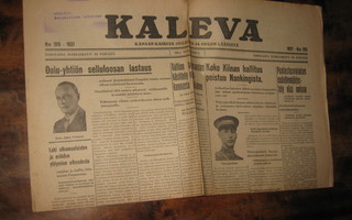 Sanomalehti  Kaleva  18.11.1937