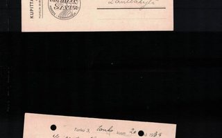 Firmakortti: Kupittaan Savi Osakeyhtiö 1935