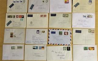 22 kpl:n kasa ulkomaisia kirjekuoria