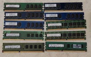 Iso kasa käytettyjä DDR2/DDR3 muistikampoja