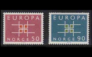 Norja 498-9 ** Europa Cept (1963)