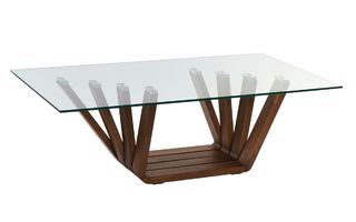 Olohuoneen pöytä DKD Home Decor Kristalli Pähkinäpuu Alumi