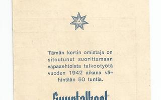 TALKOOKORTTI - SUURTALKOOT v. 1942