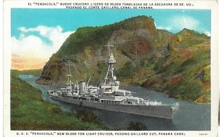 Laiva Cruiser U.S.S. Pensacola Panama Canal