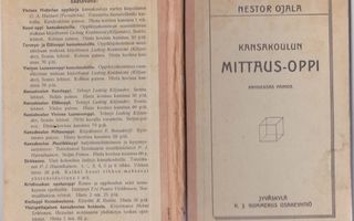 KANSAKOULUN MITTAUS - OPPI  v. 1910 ,  NESTOR OJALA