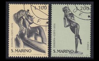 San Marino 1067-8 o Europa veistoksia (1974)