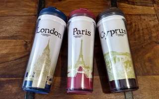 Starbucks London, Paris ja Cyprus kahvimukit