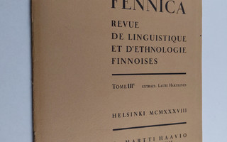 Martti Haavio : Studia Fennica : Revue de linguistique et...