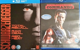 Raaka keikka-Total recall-Punainen vaara-Commando -Blu Ray