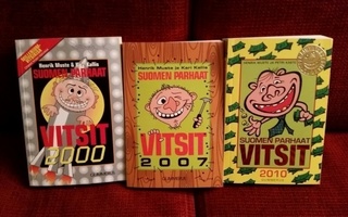 Suomen parhaat - VITSIKIRJOJA 6kpl ( 2000 , 2007 ja 2010 )