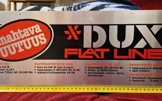 Dux Flat Line Vintage Stereoiden alumiininen mainoskyltti