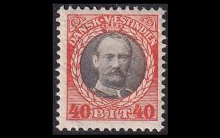 Tanskan Länsi-Intia 47 ** Frederik VIII 40 bit (1907)