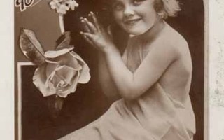 LAPSI / Onnellinen ja iloinen pieni tyttö. 1920-l.