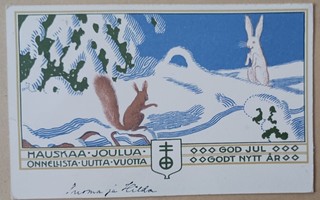 Tubi-joulumerkkikortti (merkki v. 1912), kulk.