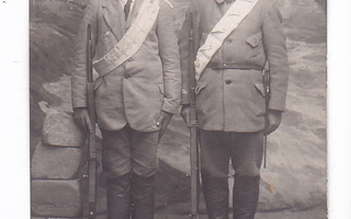 VANHA Valokiuva Suojeluskuntalaiset Kiväärit ym Imatra 1918