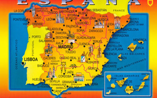 Espanjan kartta (postikortti)