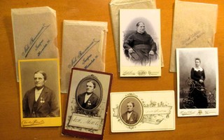 Vanhat valokuvat 5 kpl käyntikorttikokoa