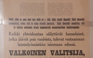 Vihtori Kosola, puhe 1930 ja Isänmaallinen Huittislainen.