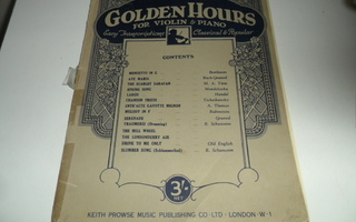 Nuottikirja Golden Hours For Violin & Piano