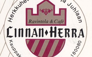 Kajaani: Ravintola & Café Linnanherra - mainoskortti