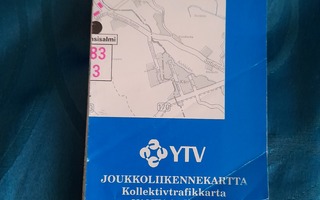 YTV Joukkoliikennekartta Vantaa 29.2. 1996