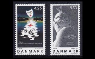 Tanska 1341-2 ** Europa julistetaide (2003)