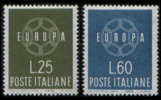 Italia 1055-6 ** Europa (1959)