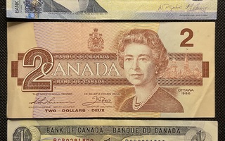 Canada 5 - 2 - 1 dollaria