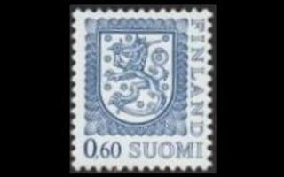 760IIBy ** Leijonamalli 0,60 mk typ II, B-ham, y-pap (1975)