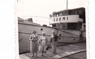 VANHA Valokuva Laiva Suomi 1940-1950-l 6 x 6 cm
