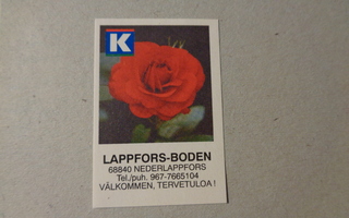 TT-etiketti K Lappfors-Boden, Nederlappfors