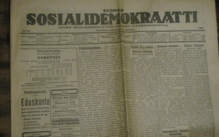 Sanomalehti  Suomen Sosialidemokraatti 16.3.1922