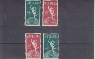 Etelä-Afrikka 1949 UPU merkit molemmilla kielillä. (Afrikka)