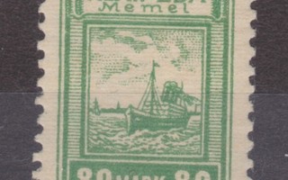 Saksa reich Memel 1923  Mi 153 postituoreena.