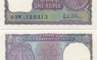 Intia India 1 Rupee 1980 (P-77y) UNC