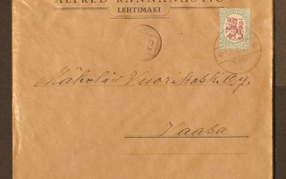 # 19590 # Numeroleima 462 + Lehtimäki kirje Vaasa