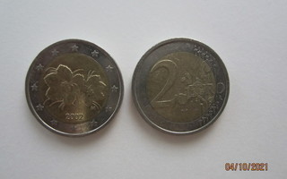 2 euron kolikko vuodelta 2002