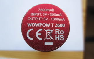 Wowpow 2600 mAh virtapankki