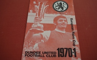 Käsiohjelma Dundee United - Sparta Praha 4.10.1970