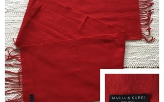 Punainen villakaulaliina ( Marja Kurki ) 32 x 170 cm