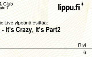 Käärijä - It’s Crazy, It’s Part2 4.5.24 (Perhelippu 1+1)