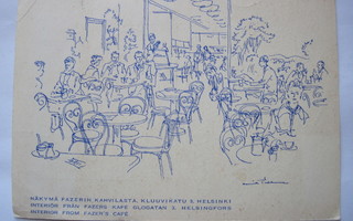 VANHA Postikortti Helsinki Fazer Mainos 1971