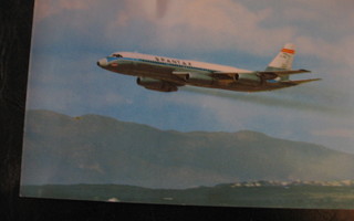 Lentokone. Convair cv 990 a "Coronado". Kulkematon väri.