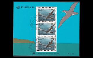 Madeira 106BL7~1 ** Europa luonnonsuojelu lintu laiva (1986)